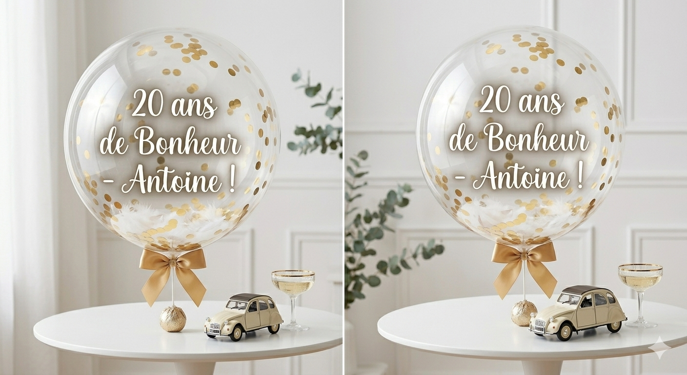 L'Éclat — exemple anniversaire adulte 20 ans Antoine · Effervéa